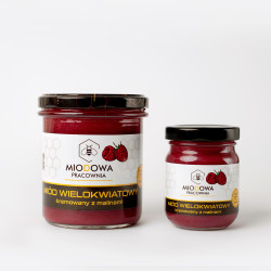 Miód kremowany z malinami